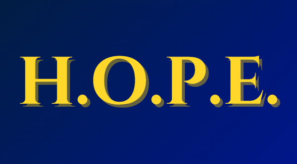 Work in Progress: "H.O.P.E." Part One
